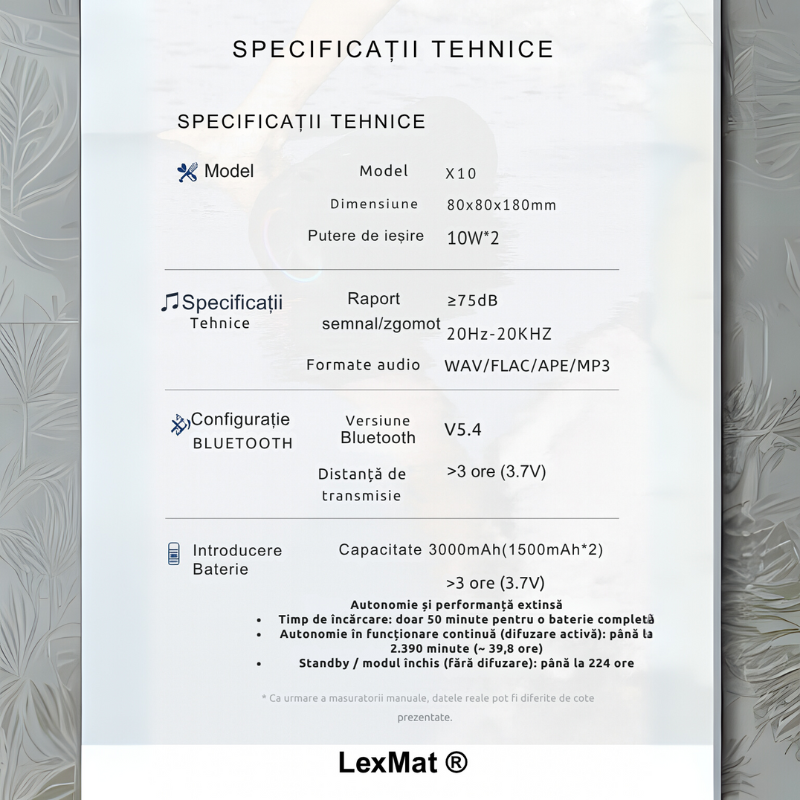 Boxa Bluetooth portabila: rezistenta la apa IPX7 LexMat ®, sunet puternic de 20W, bas profund, Bluetooth 5.3, lumini LED, conectare stereo wireless, timp de redare de 24 de ore, pentru acasa/exterior/petrecere/plaja, cadoul perfect pentru ziua de nastere